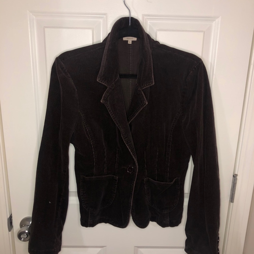 Brown corduroy blazer